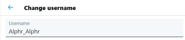 تغییر نام کاربری در تنظیمات توییتر
