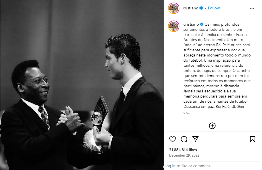 13- Ronaldo’s Tribute To Pele