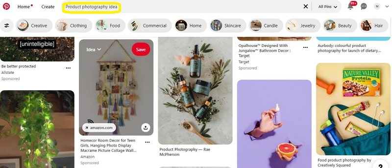 Pinterest برای ایده استوری تلینگ