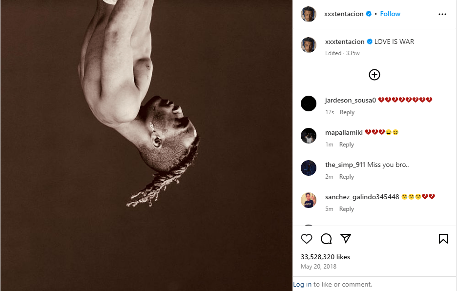 11- XXXTentacion’s Last Post Before he died