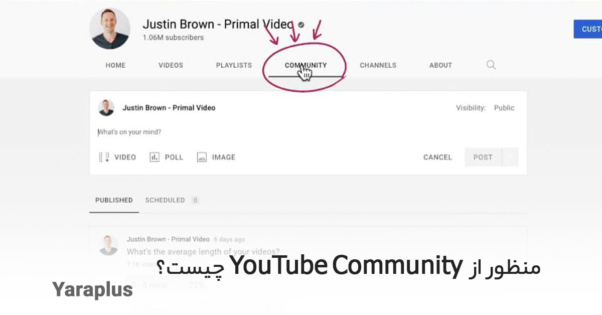 منظور از YouTube Community چیست؟