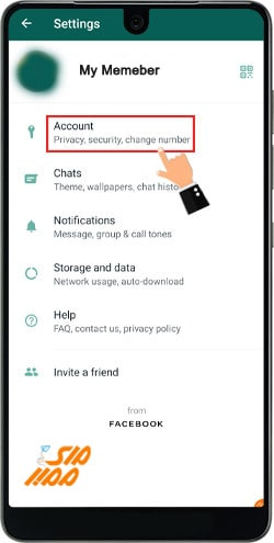 آموزش حذف حساب کاربری واتساپ با گوشی اندروید-مرحله 3