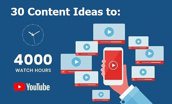 30 content ideas to increase watch time on YouTube