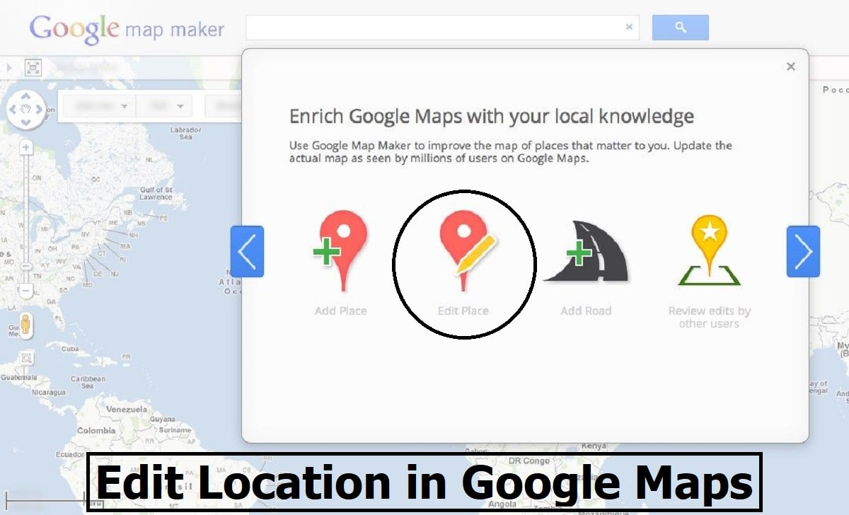 Edit Location in Google Maps