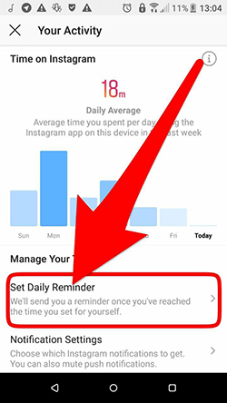 چگونه ریمایندر اینستاگرام را فعال کنیم؟