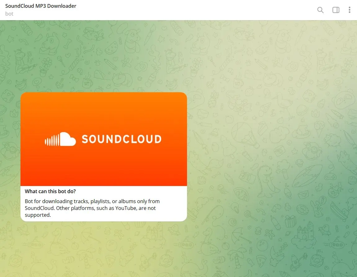 ربات تلگرام SoundCloud Downloader