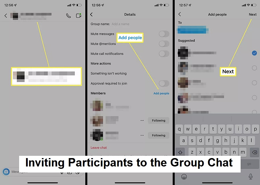 Inviting Participants to the Group Chat