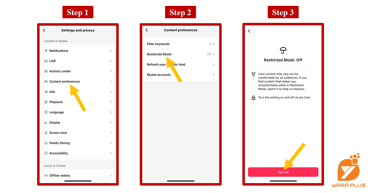 How to enable restricted mode on TikTok?