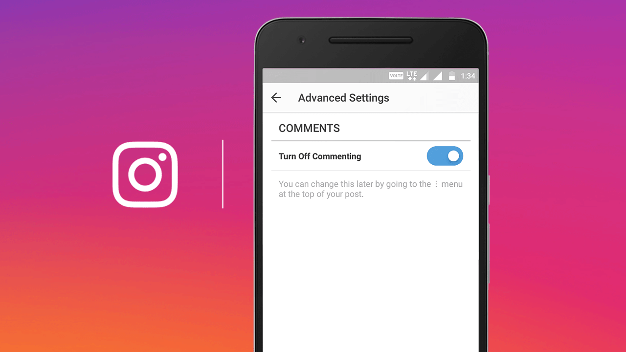 آموزش جامع تنظیمات کامنت در اینستاگرام- بستن کامنت در اینستاگرام