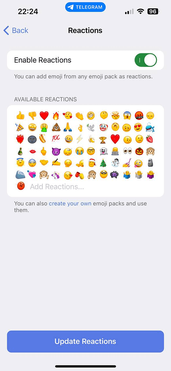 How to Enable and Disable Telegram Reactions on a Telegram Channel-step3